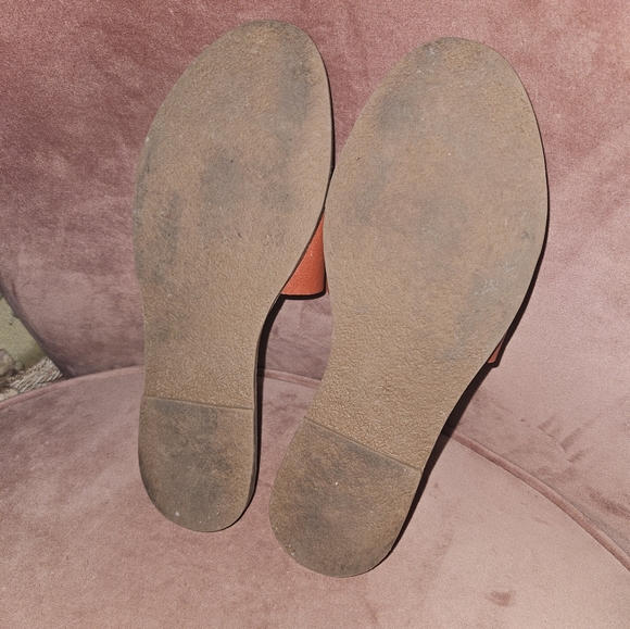 Madewell Tan Leather Slide Sandals - Picture 4 of 5